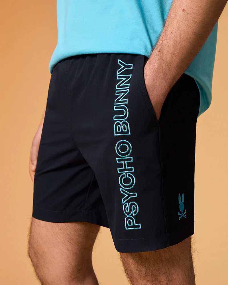 Slip de Bain Psycho Bunny Melvin Swim Trunk Bleu Marine Homme | QQI-19800994